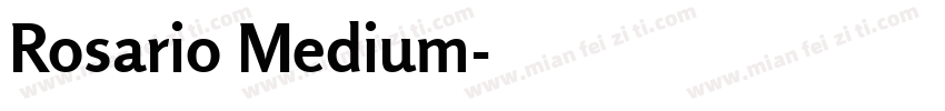 Rosario Medium字体转换